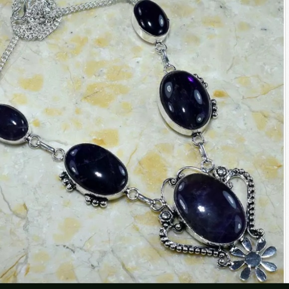 HANDCRAFTED AMETHYST NECKLACE - Picture 1 of 5